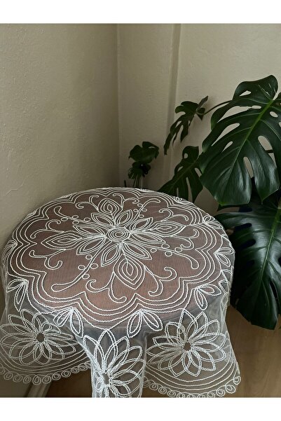 BRL ÇEYİZ HOME Fiskos Tablecloth Tulle Laced Dowry Holder