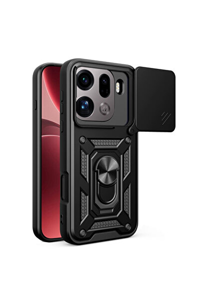 Techsuit Защитен калъф за камера Oppo Find X9 Pro, серия CamShield, черен