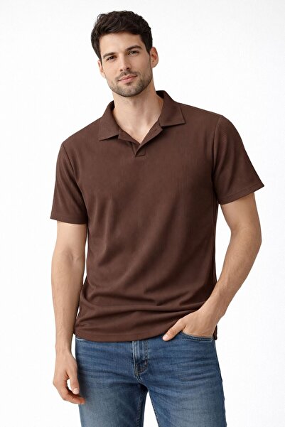 KONSEPT35 Men's Polo Collar Ottoman Fabric Summer T-Shirt
