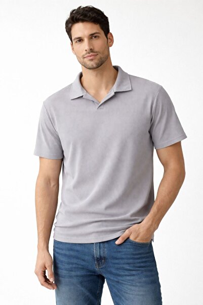 KONSEPT35 Men's Polo Collar Ottoman Fabric Summer T-Shirt