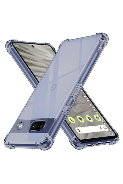 Techsuit Удароустойчив прозрачен силиконов калъф за Google Pixel 7a