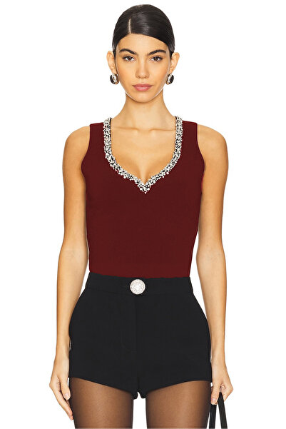 AFR CLOTHES Women's Special Design Double Layer Jersey Fabric Stone-Embellish...