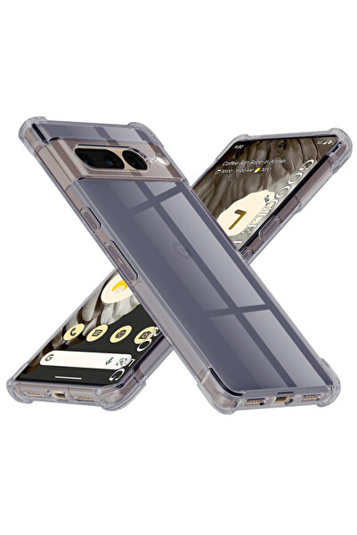 Techsuit Удароустойчив прозрачен силиконов калъф за Google Pixel 7 Pro, цвят ...