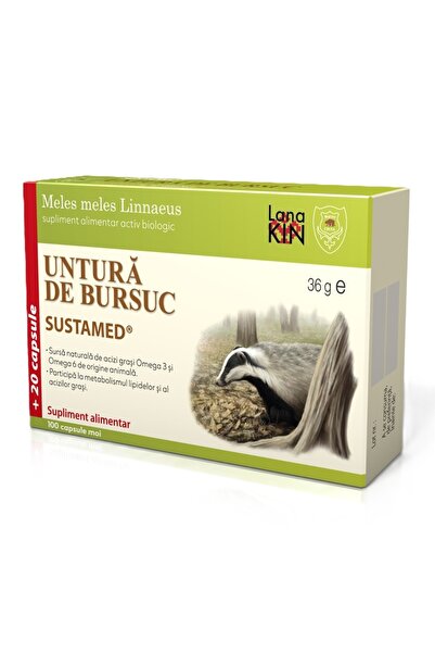 SUSTAMED Grăsime de bursuc, 120 capsule,