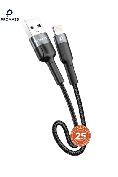 no markte كابل قصير من نوع USB-A إلى Lightning من Promas بطول 25 سم