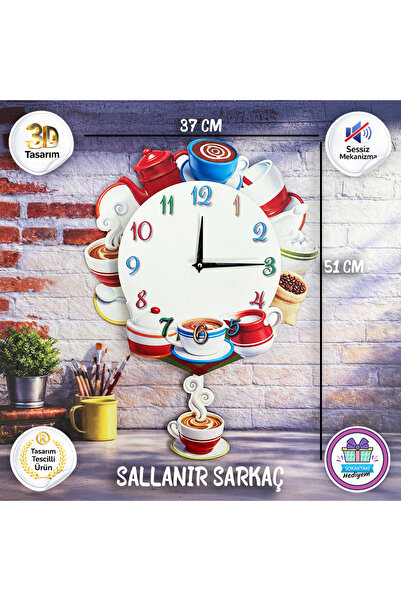shop Kahve Şöleni 3D Tasarım Mutfak Saati