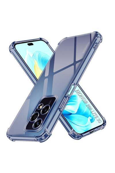 Techsuit Honor 200 Lite Αντικραδασμική διαφανής θήκη από σιλικόνη, καπνιστή