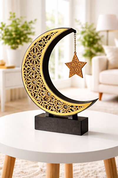 lysiaaccessory Gold Detaylı Ay Yıldız Masaüstü Dekor – Ramazan & Bayram Özel ...