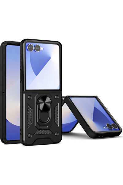 Techsuit Θήκη προστασίας κάμερας Samsung Galaxy Z Flip 7 σειρά CamShield, μαύρη