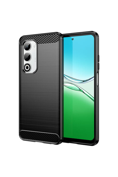 Techsuit Θήκη Oppo A5 4G από ανθρακονήματα σιλικόνης, μαύρη