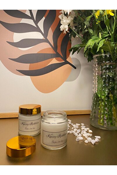 Kuzey ışıkları mum tasarım Kuzey Işıkları 2’Li Saf Zarafet Dekoratif Kokulu M...