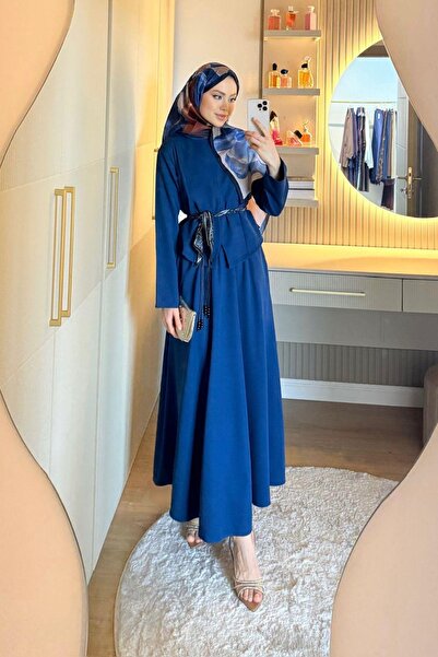 Hazamoda Set fustă și eșarfă DEFNE, bleumarin