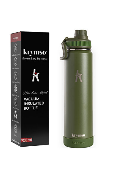 Krymso 750ml Stainless Steel Water Bottle,Insulated, Leak Proof, Thermos Bott...