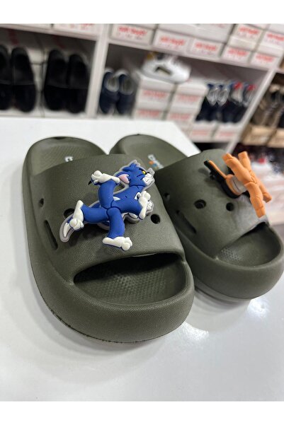 nuh kids Tom & Jerry papuče za dečake u kaki boji