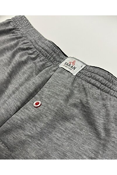 Saran Erkek Boxer 3’lü Paket Pamuk Gri