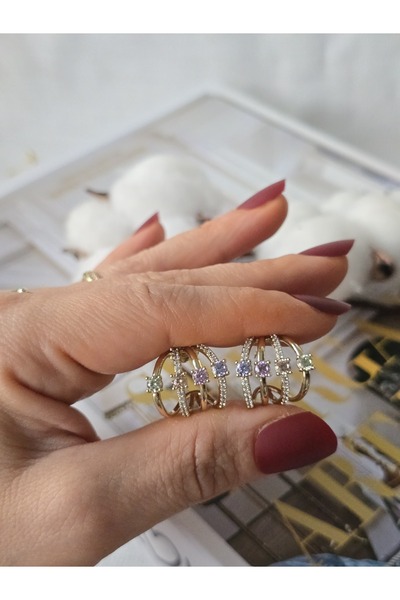 Xuping Renkli Zirkon Taşlı Küpe 14K Altın Kaplama