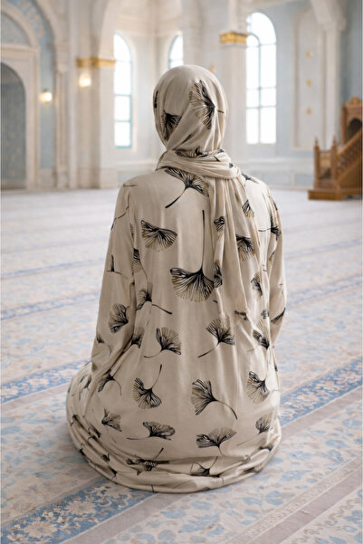 Lagom فيسكوز طقم صلاة من قطعة واحدة مكون من حقيبة قطعة - لون بيج فيسكوز