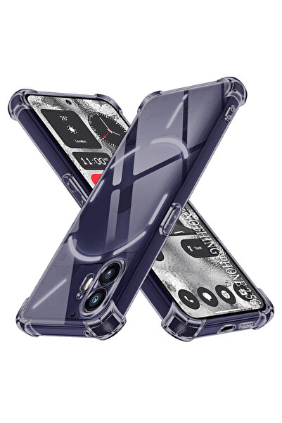 Techsuit Силиконов калъф Nothing Phone (2) за телефон, прозрачен, удароустойч...