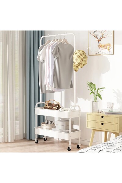 DiscountHUB Portable carbon steel hanger and clothes rack, 159 x 67 x 30 cm, ...