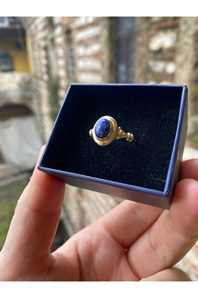 By Atölye Lapis Taşlı Gold Gümüş Yüzük