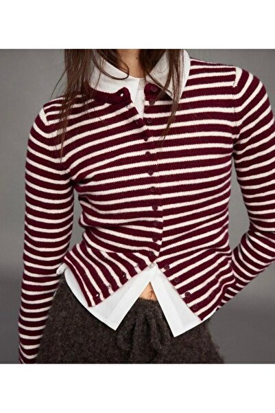 CADDELAMODA Women's Crew Neck Brand Equivalent Cardigan