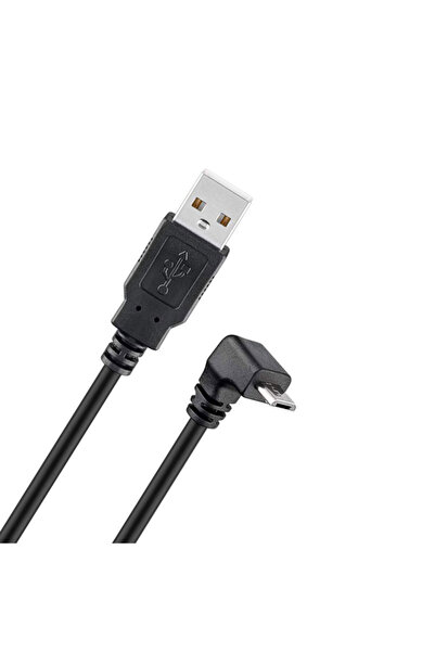 BK Teknoloji 90 Derece Açılı Micro USB Erkek - USB Veri Şarj Kablosu - 30cm