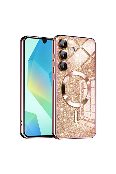 Techsuit Θήκη Premium για Samsung Galaxy A16 4G Luxury Glitter MagSafe, ροζ χ...