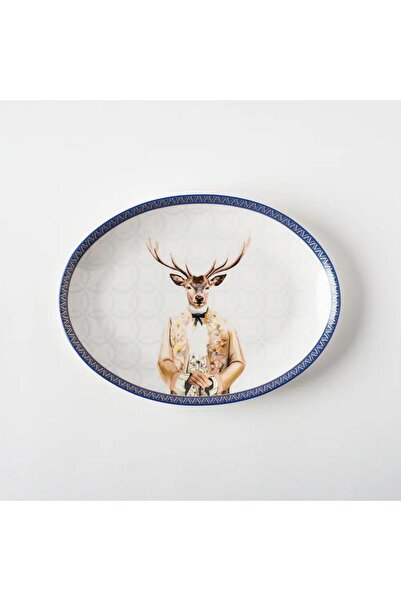 VITELLI DUBAI DEER Louise 24 Cm Porcelain Boat Plate