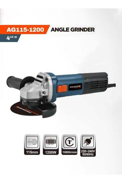 PROWORX AG115-1200 Angle Grinder - 4.5 Inch (115 mm) - 1200 Watts