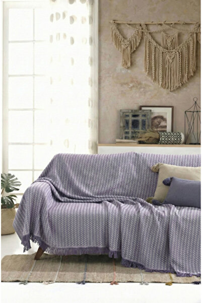 rellhome Cotton Fringed Sofa Cover Multi-Purpose Cover |   Sofa Shawl |   Sof...