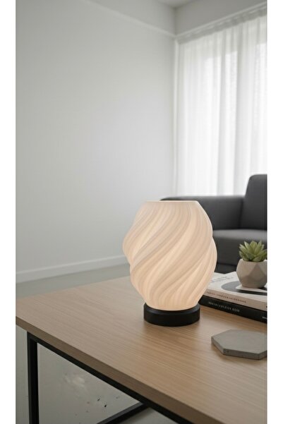 EAE DESİGN STUDİO Kablosuz Kumandalı Pilli LED Lambader - Modern Spiral Tasar...