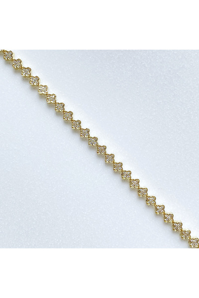 GOX Small Clover Waterway Bracelet with Stones