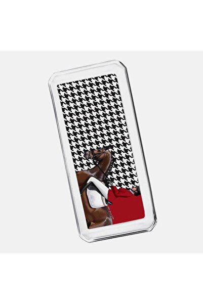 VITELLI DUBAI Equestrian Red Jacket Glass Plate