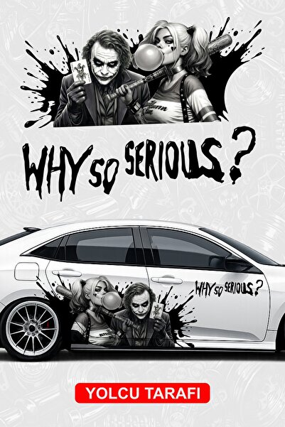 Stikacar JOKER & HARLEY QUINN Yan Gövde Kaplama Sticker