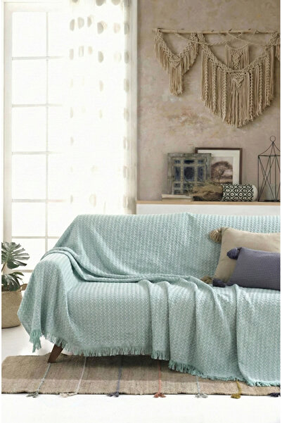 rellhome Cotton Fringed Sofa Cover Multi-Purpose Cover |   Sofa Shawl |   Sof...