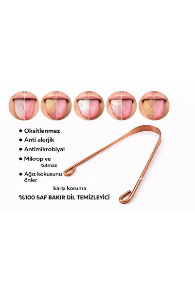ATLT ATLANTİS %100 SAF BAKIR DİL TEMİZLEYİCİ DİL TEMİZLİK ALETİ DİL SIYIRICI ...