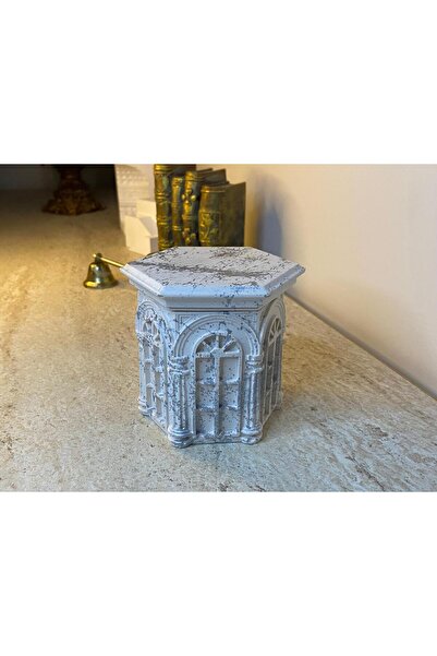 SalepHome El Yapımı Mimari Desenli Beton Mum & Kapaklı Dekoratif Mumluk – Şık...