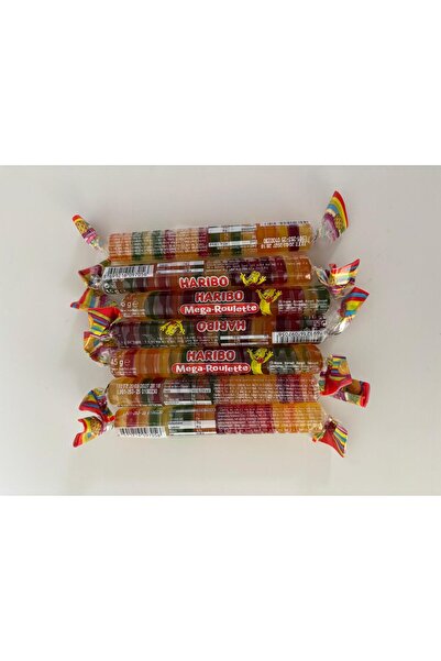 Haribo Mega Roulette Fruit Flavored Mixed Soft Candy 45 Gr. X 7 Pieces