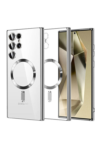 Techsuit Θήκη Premium για Samsung Galaxy S24 Ultra Luxury Crystal MagSafe, Ασημί