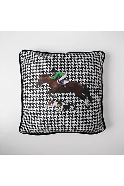 VITELLI DUBAI Equestrian Green Coat Decorative Pillow