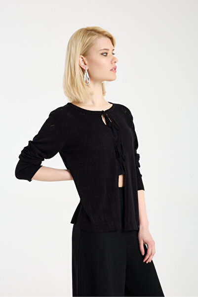 sumoda Women's Viscose Spring Cardigan with Tie Detail
