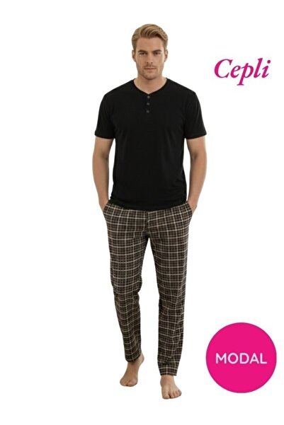 bie's Men's Modal 3 Buttons Plaid Pattern Cotton Lycra Short Sleeve Pocketed ...