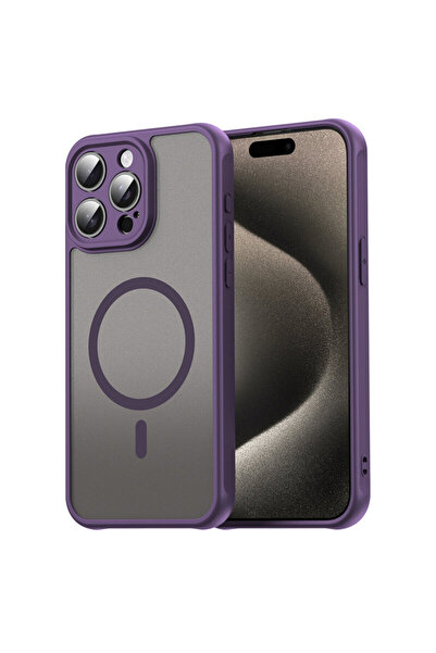 Techsuit Carcasă HaloFrost II MagSafe pentru iPhone 15 Pro Max, violet