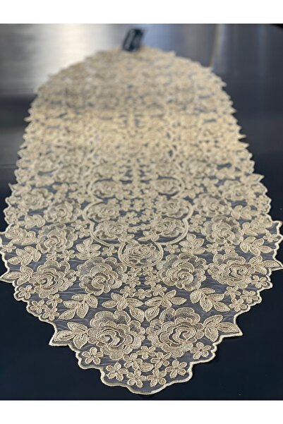 feramila Diva Tamamen Güpürlü Runner Masa Orta Sehpa Konsol