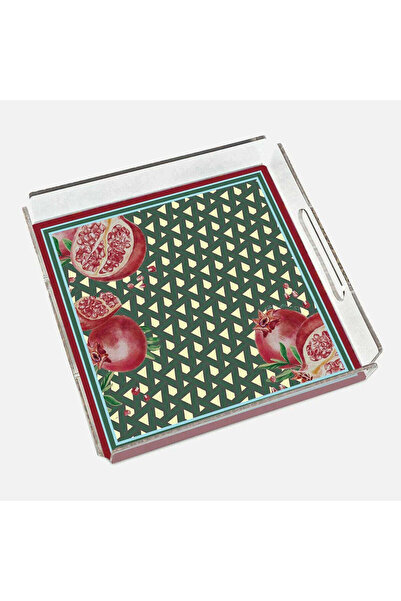 VITELLI DUBAI Hazeran Pomegranate 40x40 Acrylic Tray