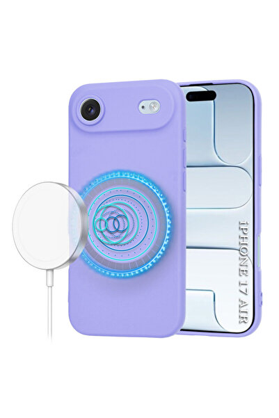 Techsuit Θήκη σιλικόνης για iPhone 17 Air SoftFlex MagSafe, μοβ