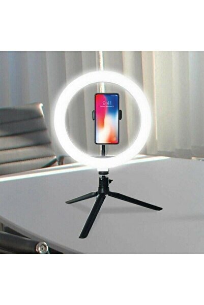 Saatistan 8 inç LED Halka Işık, Tripod ile Video ve Fotoğraf Çekimi İçin