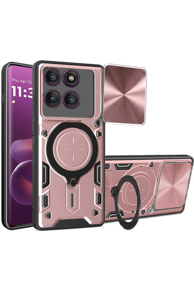 Techsuit Husă Motorola Edge 60 Pro CamGuard Pro, auriu roz