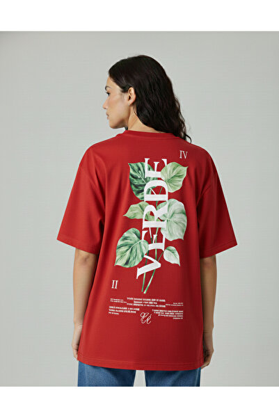 Mayer Butik Unisex Men'S/Women's Verde Colored Custom Printed Cotton Oversize...