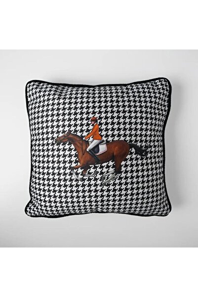 VITELLI DUBAI Equestrian Orange Coat Decorative Pillow